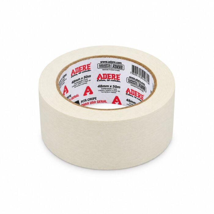 Fita Crepe Uso Geral Bege Adere 423 48mmx50m