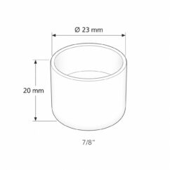 Ponteira PVC 7/8 Branca 23mm Pacote 100un